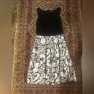 Ralph Lauren Monochrome Floral Midi Skirt